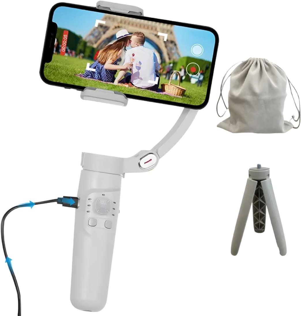 Omexcart 3-axis Photography, video ,vlog head multiple tracking modes face tracking 3 Axis Gimbal for Mobile-image-23