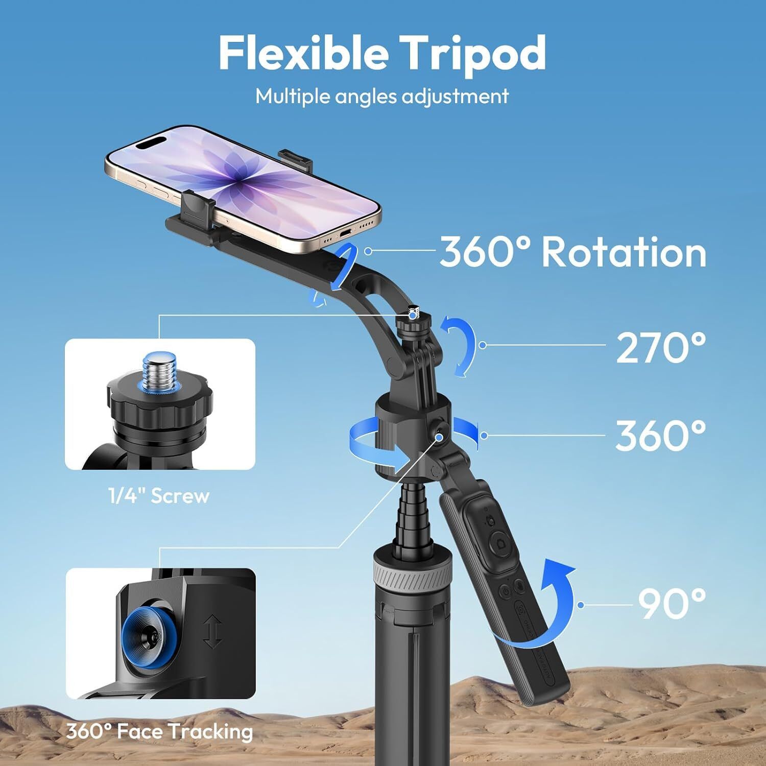 A CONNECT Z Mobile Filming Gimbal Stabilizer 3 Axis Gimbal for Mobile-image-11