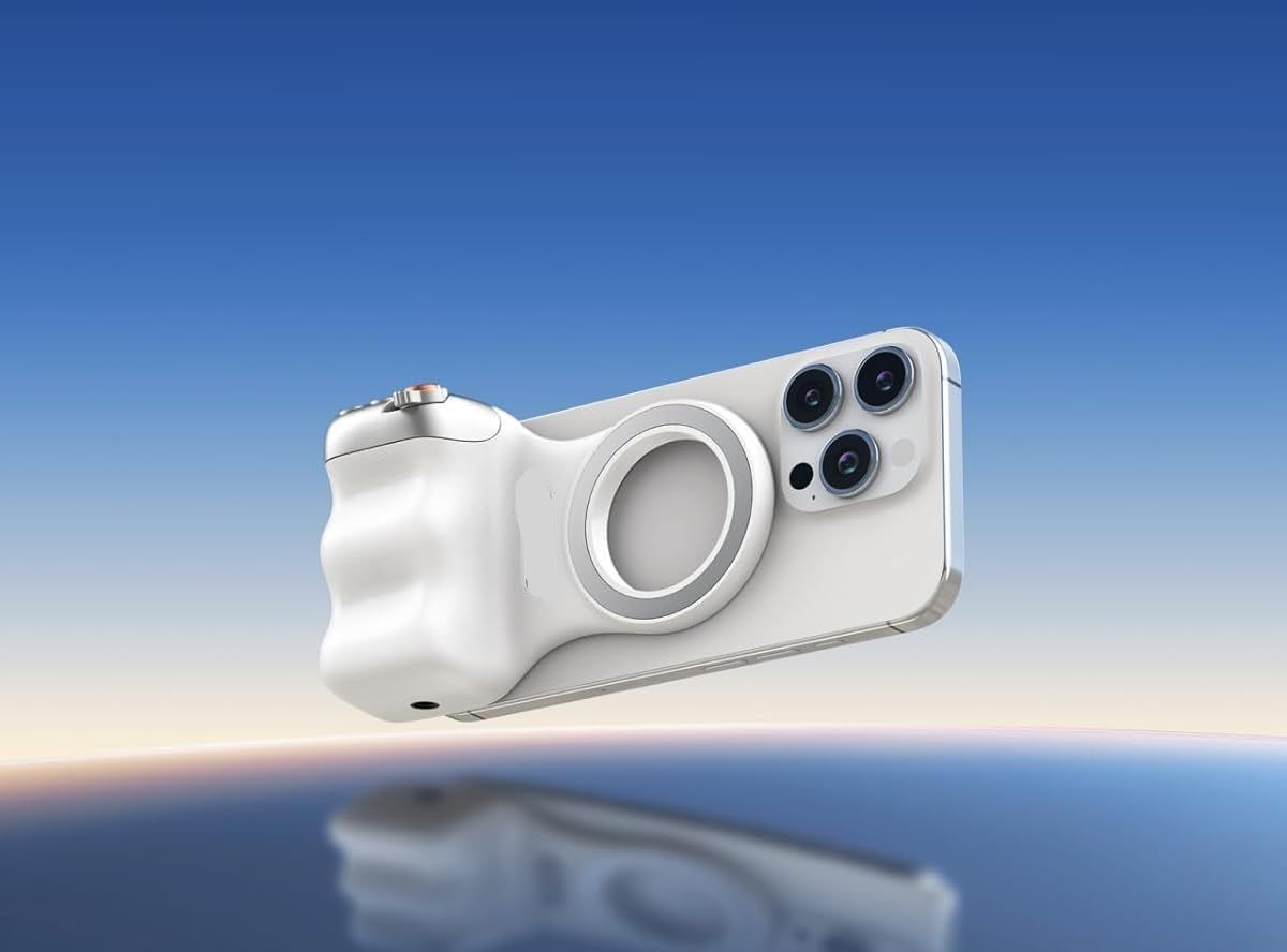 Wifton Magnetic Phone Camera Grip with Detachable Bluetooth Shutter for iOS & Android 2 Axis Gimbal for Mobile-image-30