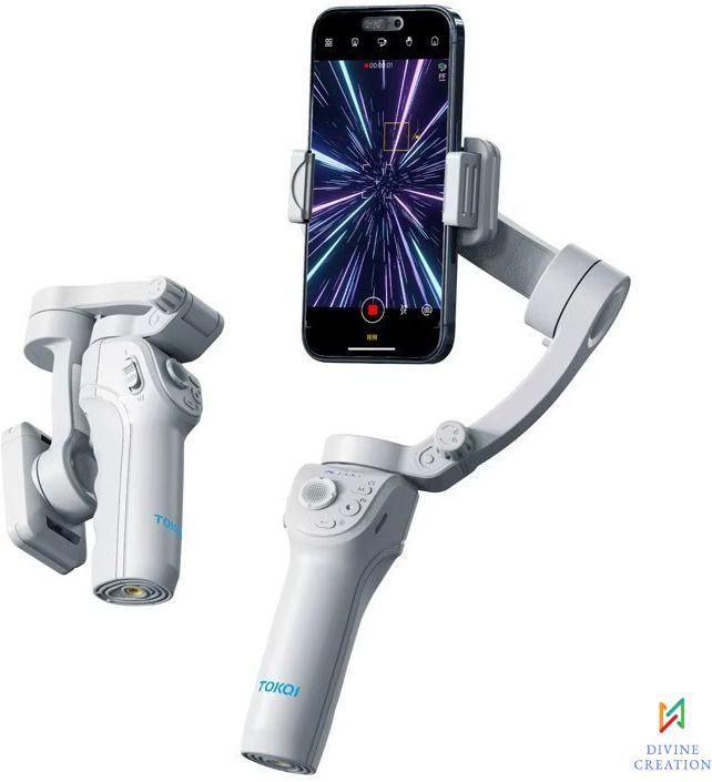Divine creation M01 Steady 3-Axis Smart Gimbal Ultra-Smooth Handheld Intelligent Tracking D140 3 Axis Gimbal for Mobile-image-8