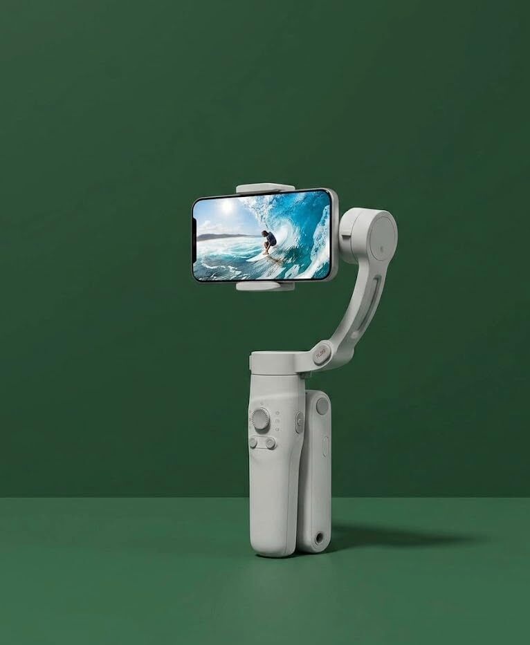 ASVON M1 3-Axis Smartphone Gimbal Stabilizer | Anti-Shake Gimbal with Tracking | Grey 3 Axis Gimbal for Mobile-image-20