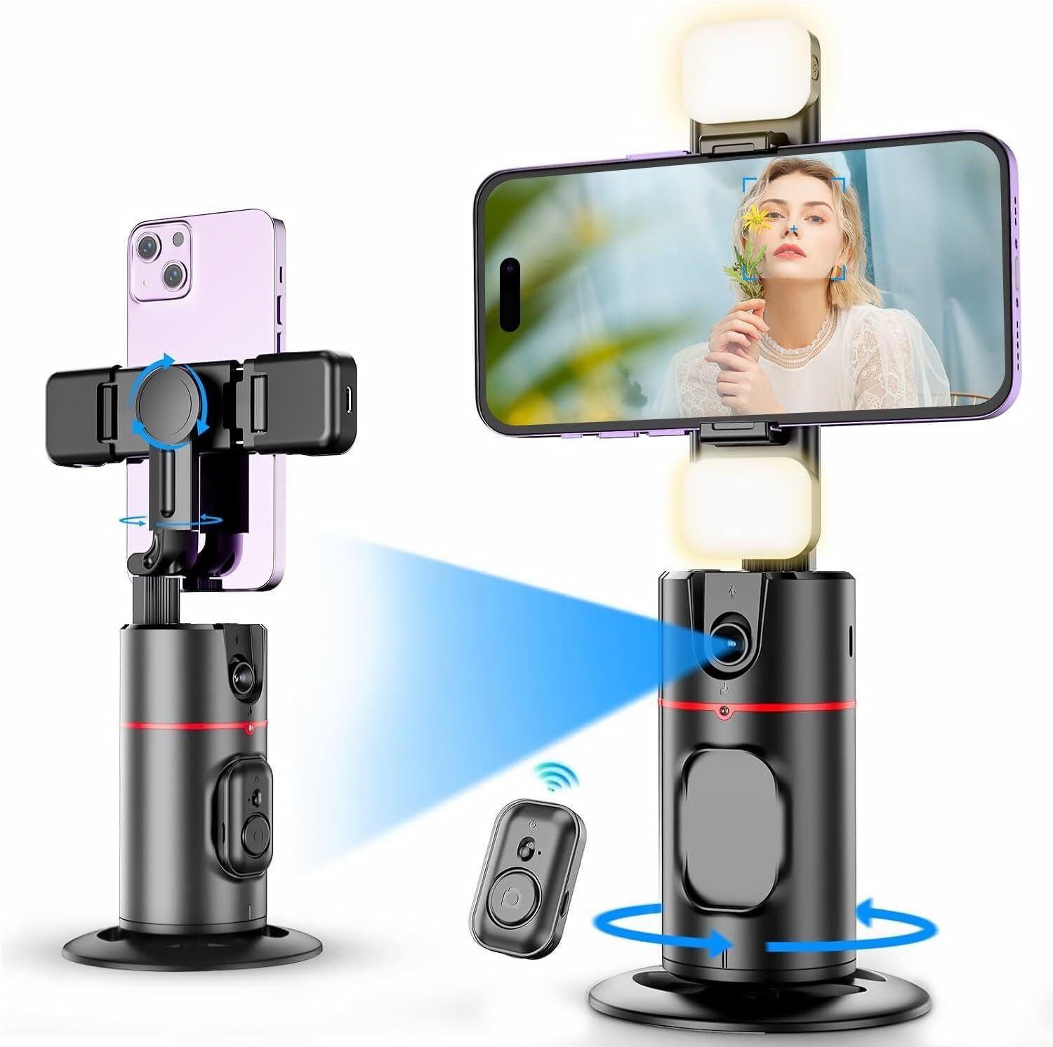 WEFLY P02 360° Rotation Auto Tracking Phone Holder Moving Tripod 2 Axis Gimbal for 2 Axis Gimbal for Camera, Mobile-image-10