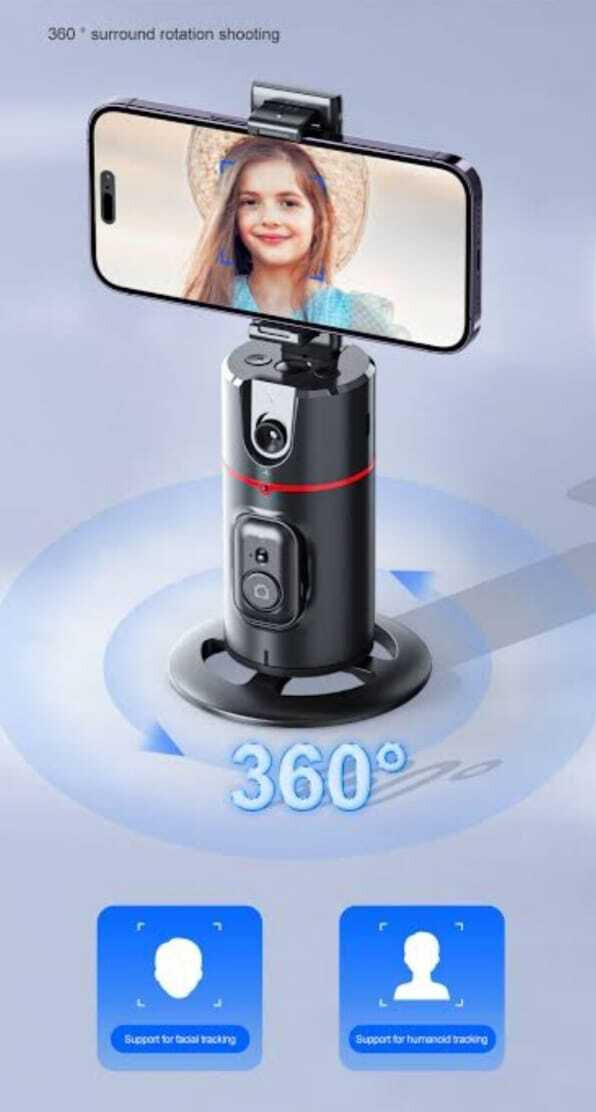 EVAAENTERPRISES Black Stabilizer P02 (Auto Smart Rotation) 2 Axis Gimbal for Mobile, Camera image 1