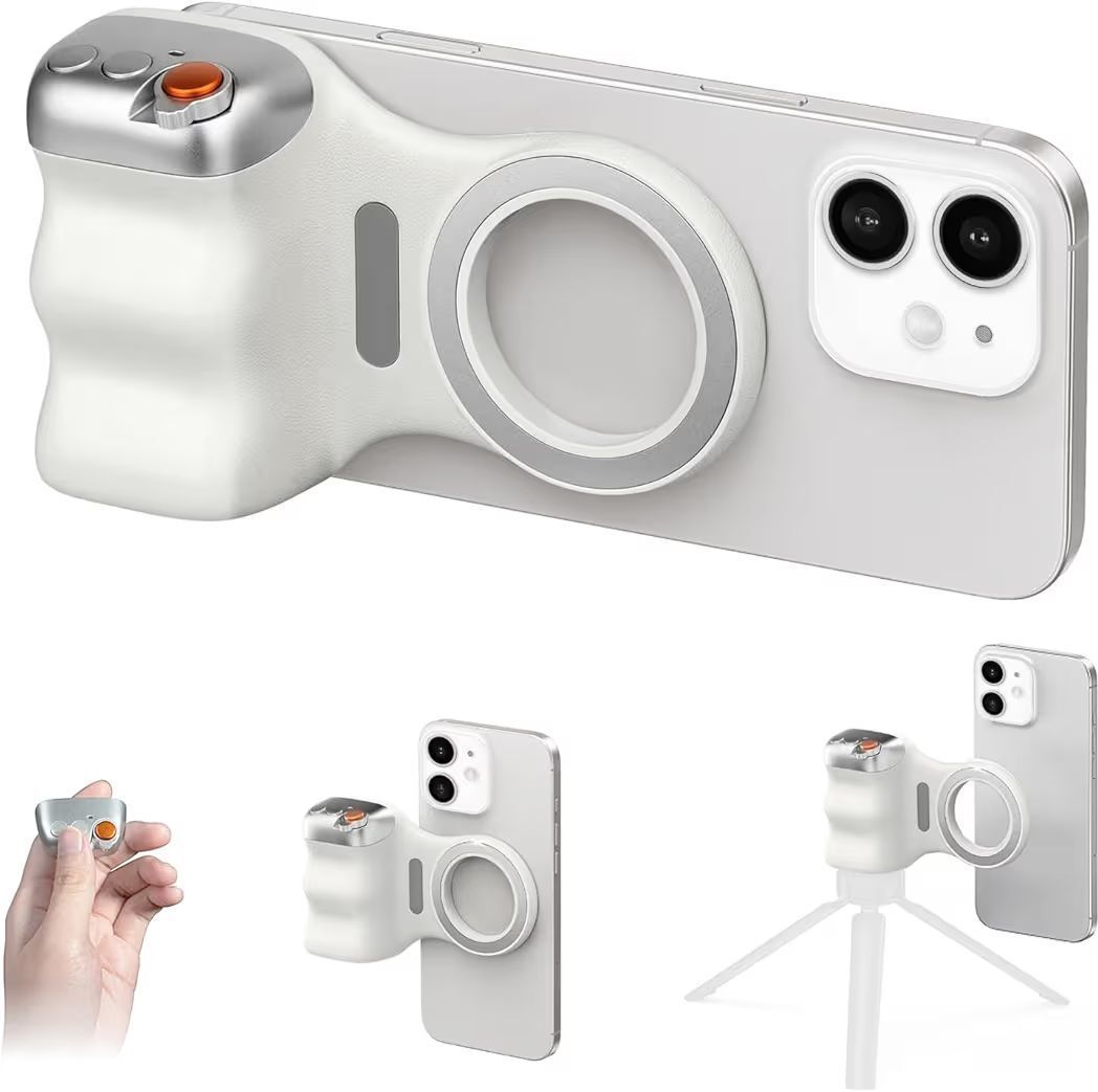 LUMINZA Fun Shot Grip 2 Magnetic Phone Holder with Remote & Two-Stage Shutter 3 Axis Gimbal for Camera, Mobile-image-13