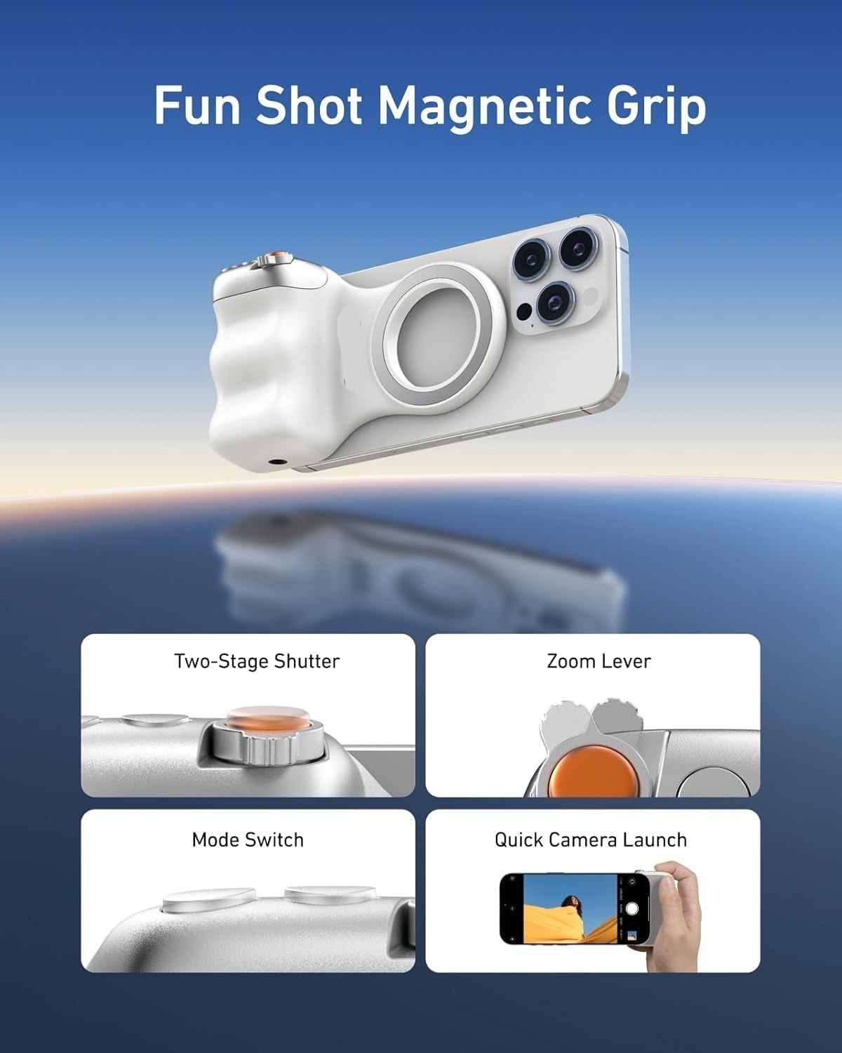ASTOUND Photography Handle Bluetooth-compatible Remote Control Smartphone Camera Grip 2 Axis Gimbal for Mobile-image-19