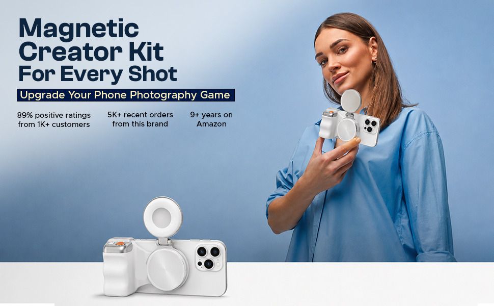 ASTOUND Magnetic Shooting Aid, Camera Handle, Bluetooth Remote Control Zoom 2 Axis Gimbal for Mobile-image-21