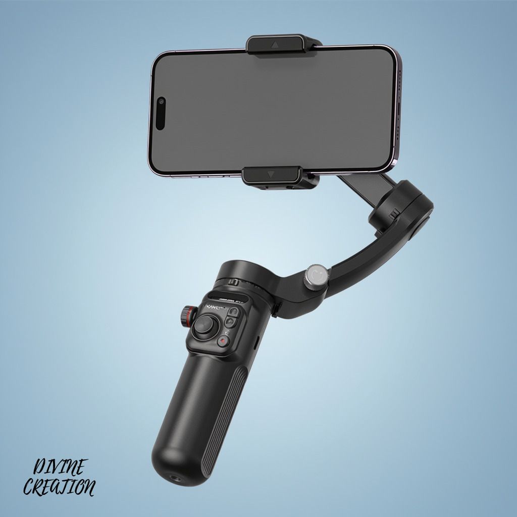 Divine creation M02, 3-Axis Handheld Gimbal Stabilizer Anti-Shake Video AI Stabilization B296 3 Axis Gimbal for Camera, Mobile-image-30