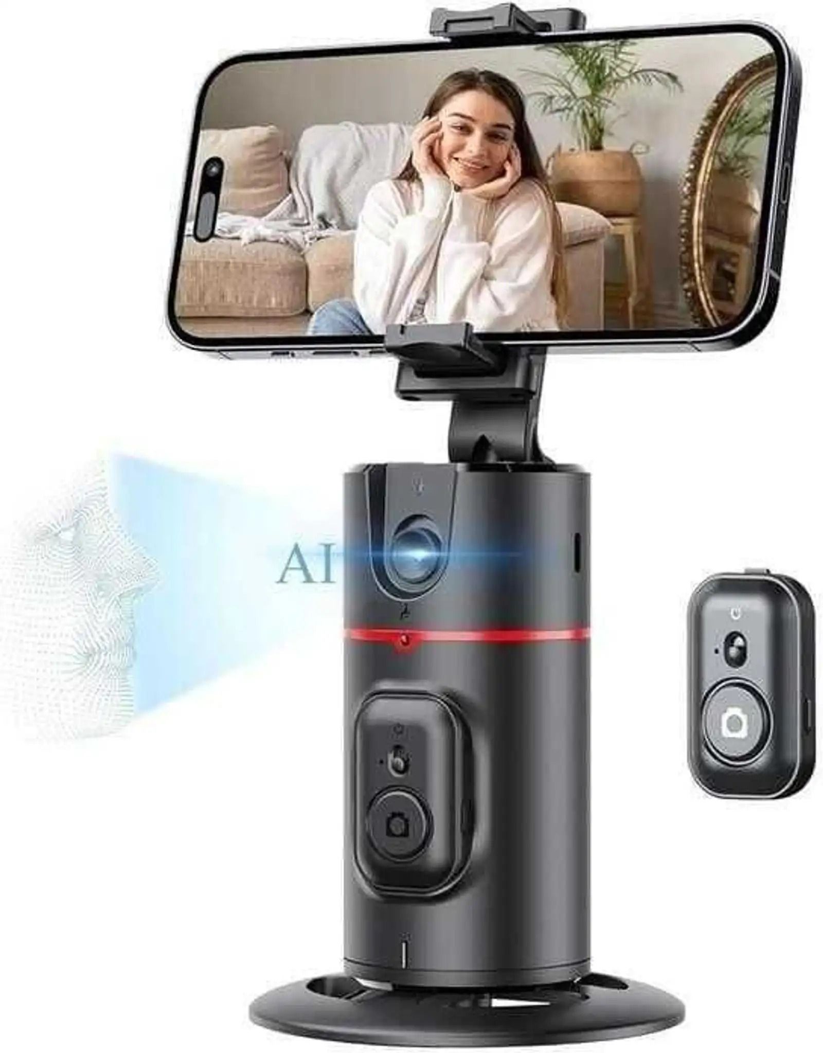 spellcell Gimbal for Vlogging Video Recording Live Streaming Lightweight AI Face Tracking 2 Axis Gimbal for Mobile, Camera-picture-12