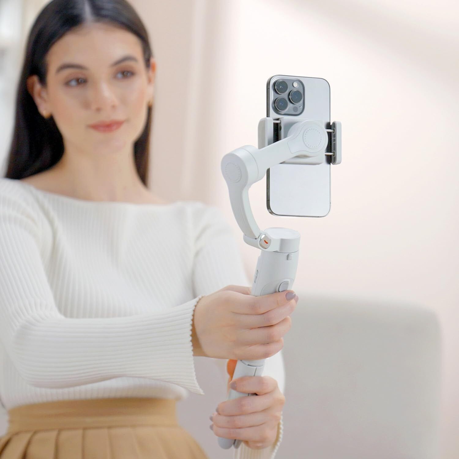 A CONNECT Z Mobile Gimbal Stabilizer for Clear Video Capture 3 Axis Gimbal for Mobile-image-18