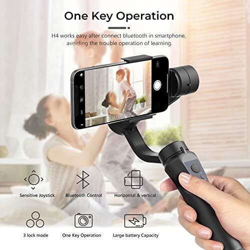 IMMUTABLE 3-Axis Smartphone Gimbal Stabilizer with AI Face Tracking GV22 3 Axis Gimbal for Mobile-image-24