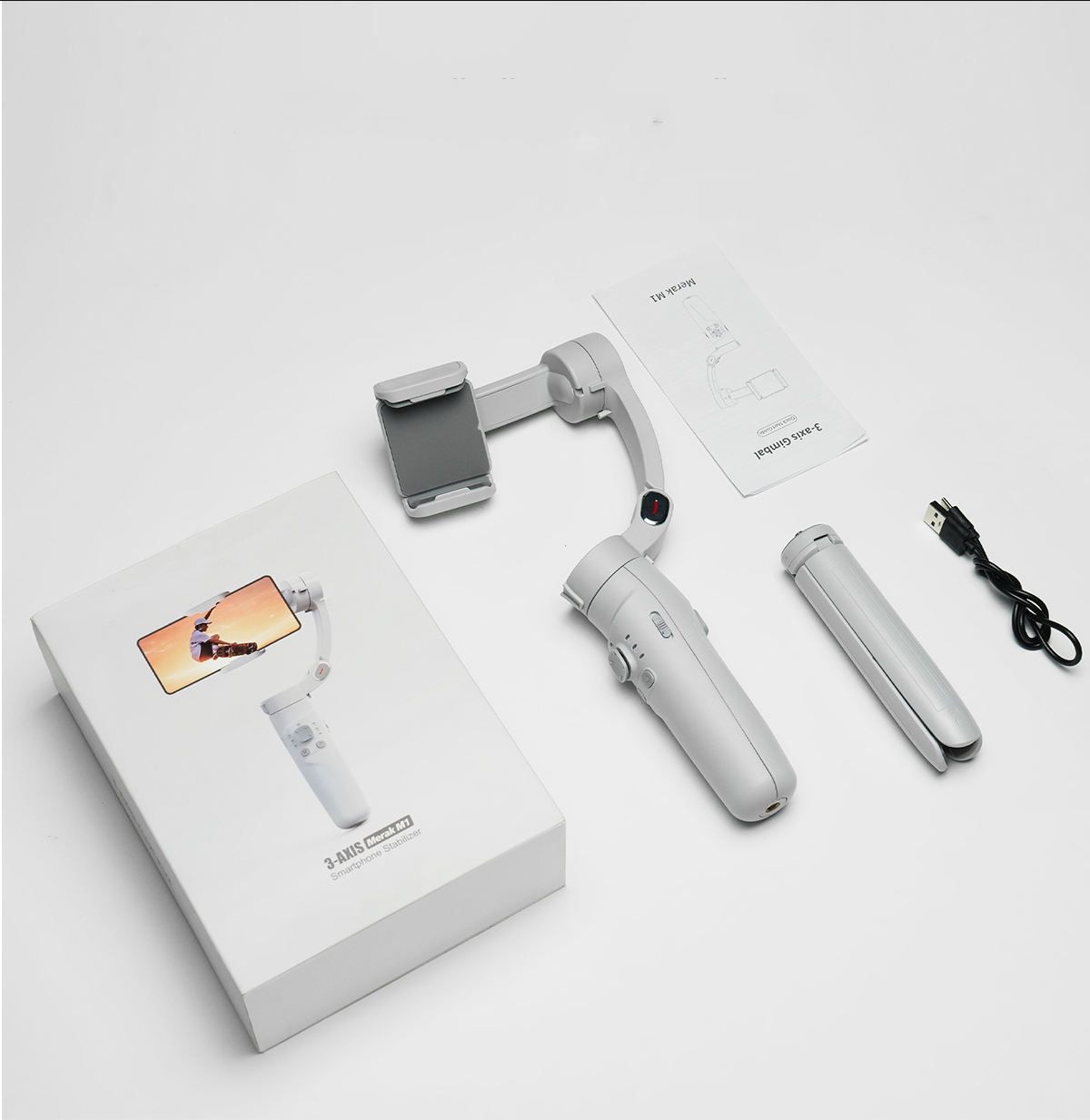 podmaster M1 Mobile Phone & Video Camera Stabilizer 3- Anti-Shake Gimbal 3 Axis Gimbal for Mobile-image-1