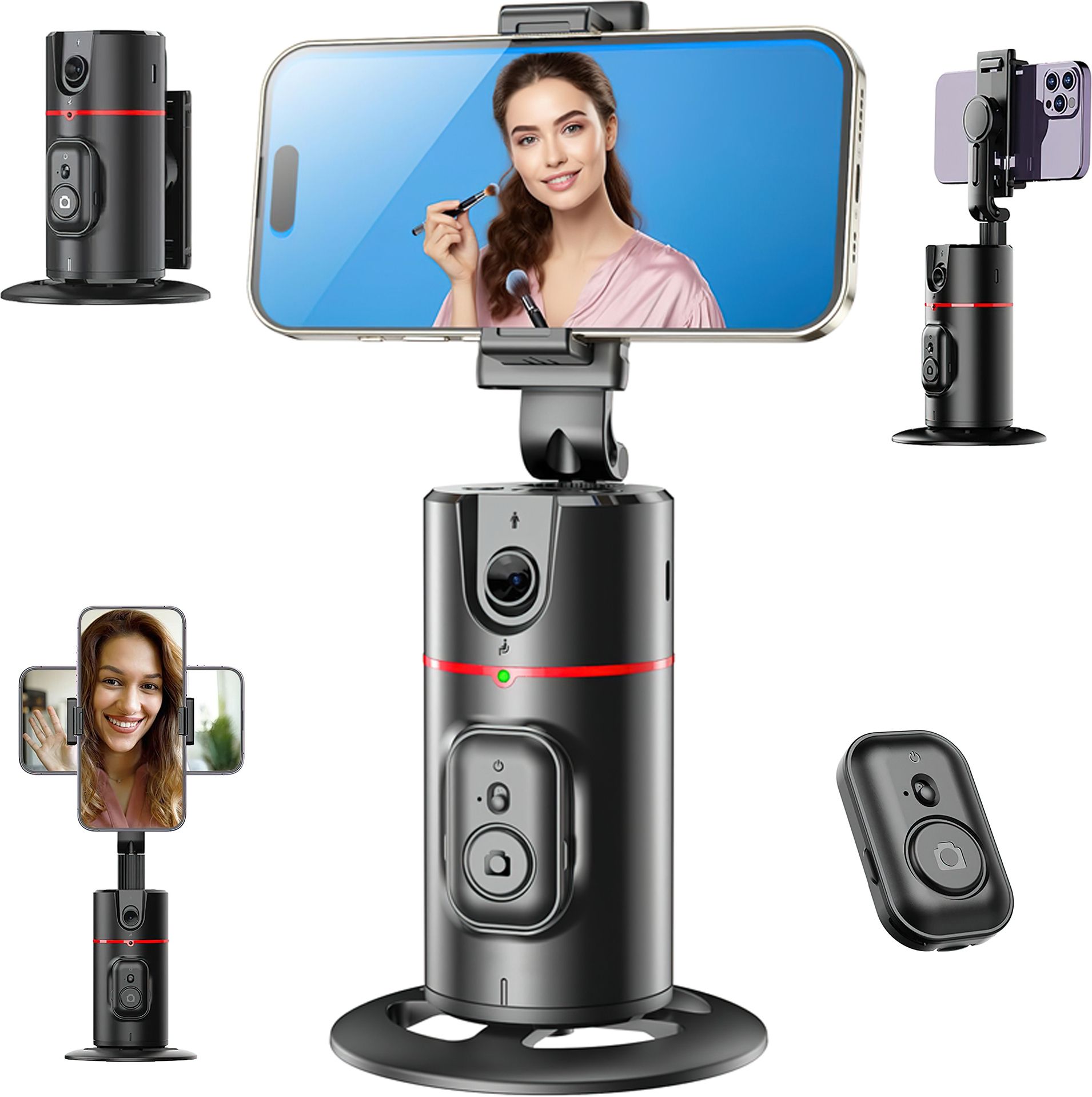 brainle Rechargeable Auto Face Tracking Tripod with Remote, 360 Degree Rotation Auto Single Gimbal for Camera, Mobile-picture-15