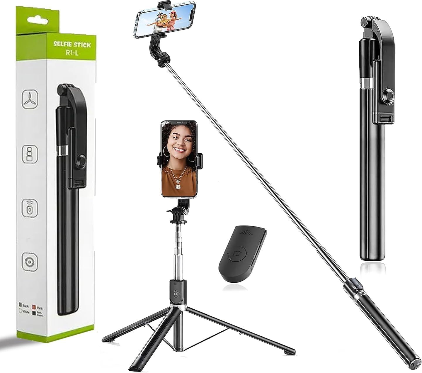 XORTIC Bluetooth Selfie Stick with Tripod Stand 3-in-1 Wireless Remote Extendable 360 Rotation Selfie Stick for Mobile Android iPhone Vlogging Travel Bluetooth Selfie Stick-image-44