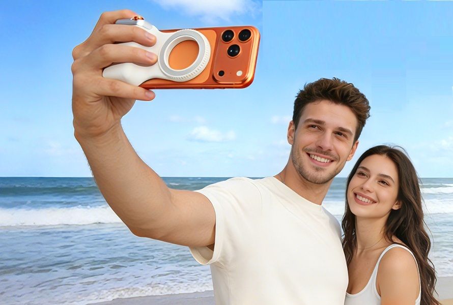 Wifton DSLR Style Magnetic Mobile Camera Grip for Photography & Vlogging 2 Axis Gimbal for Mobile-image-12