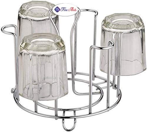 finearts Stainless Steel 6 Slots Glass Holder Stainless Steel Glass Holder-picture-10