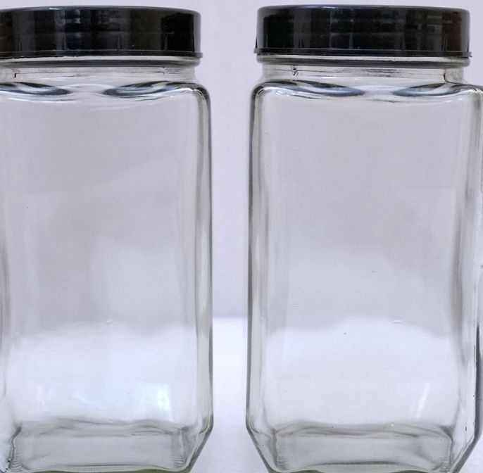 bhavya 1000 ML GLASS JAR BLACK Glass Glass Holder-picture-29