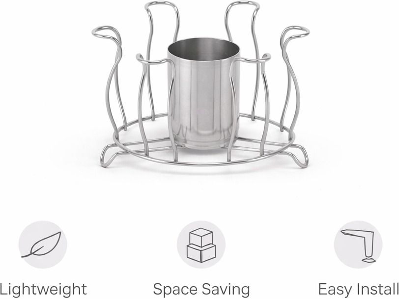 Steel Lotus Glass and Spoon Holder /Cutlery Glass Stand Steel Glass Holder Stainless Steel Glass Holder-image-22