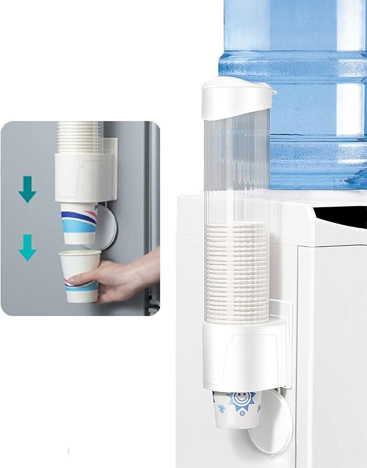 Paper Cup Dispenser Holder Wall Mounted Plastic Drinking Water Cup Dispenser Plastic Glass Holder