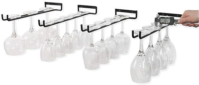 28899 Wine Glass Holder Stemware Rack Wall Mountable Heavy Duty Iron Glass Holder-image-13