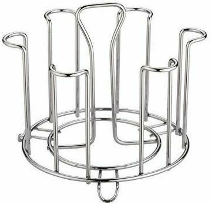 Stainless Stand For Kitchen 6 Chrome Finish Steel Glass Holder-image-11