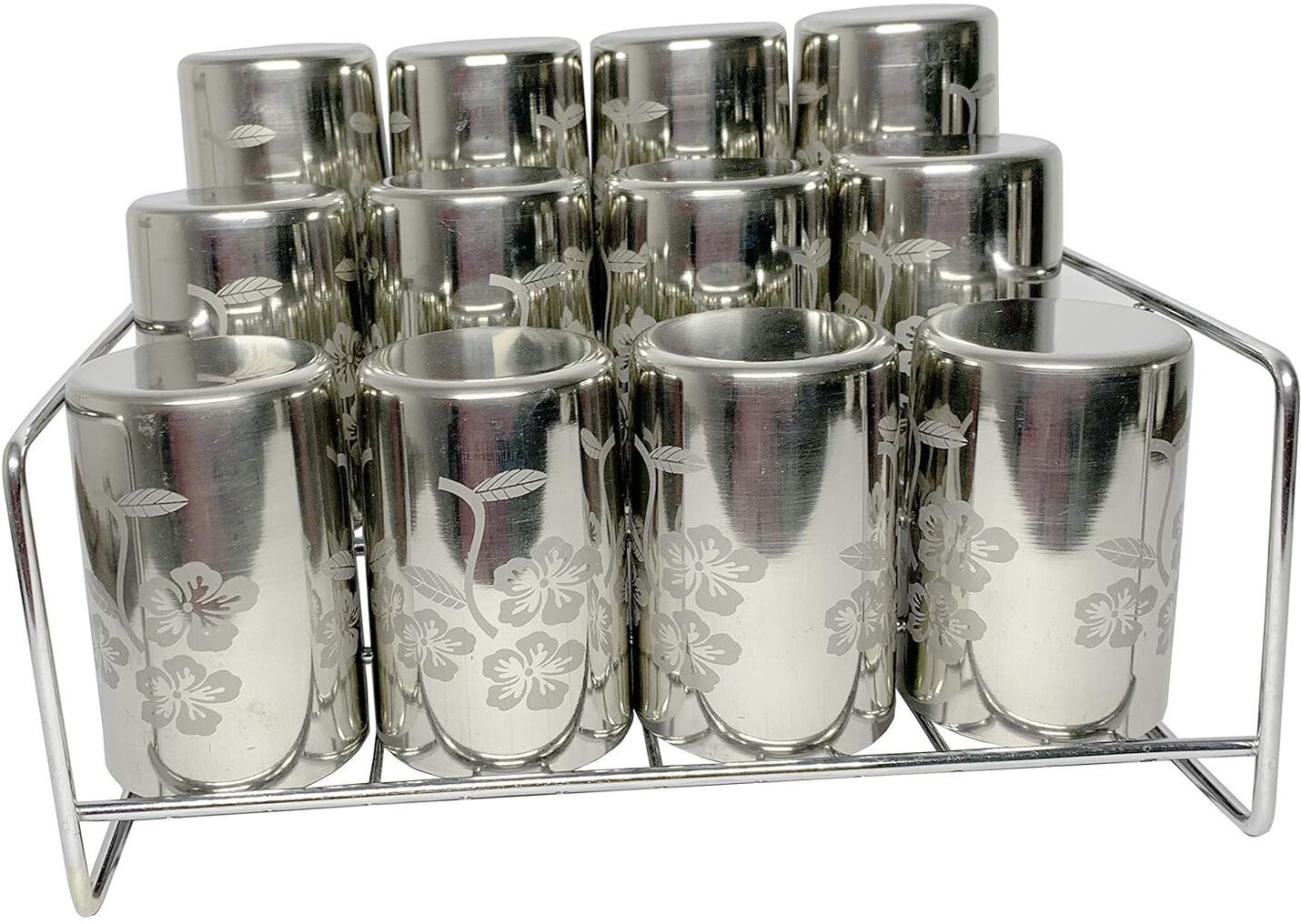 promex Glass Stand Number of 12 Glass Capacity To Hold (SIZE = 28/24/12 CM) Stainless Steel Glass Holder-picture-28