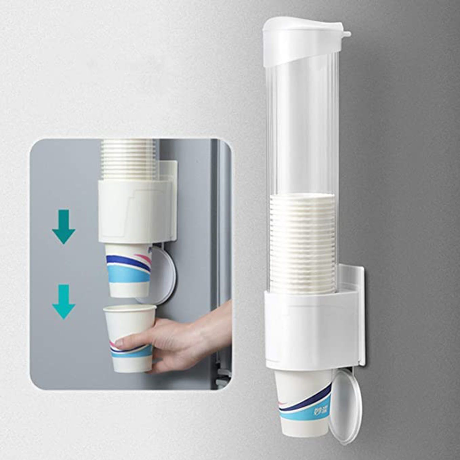 Glass Dispenser Cup Holder Wall Mounted Disposable Glass Plastic Glass Holder-image-3