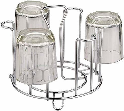 Stainless Steel Glass Stand Royal Glass Holder for Kitchen Nickel Chrome Stainless Steel Glass Holder-image-30
