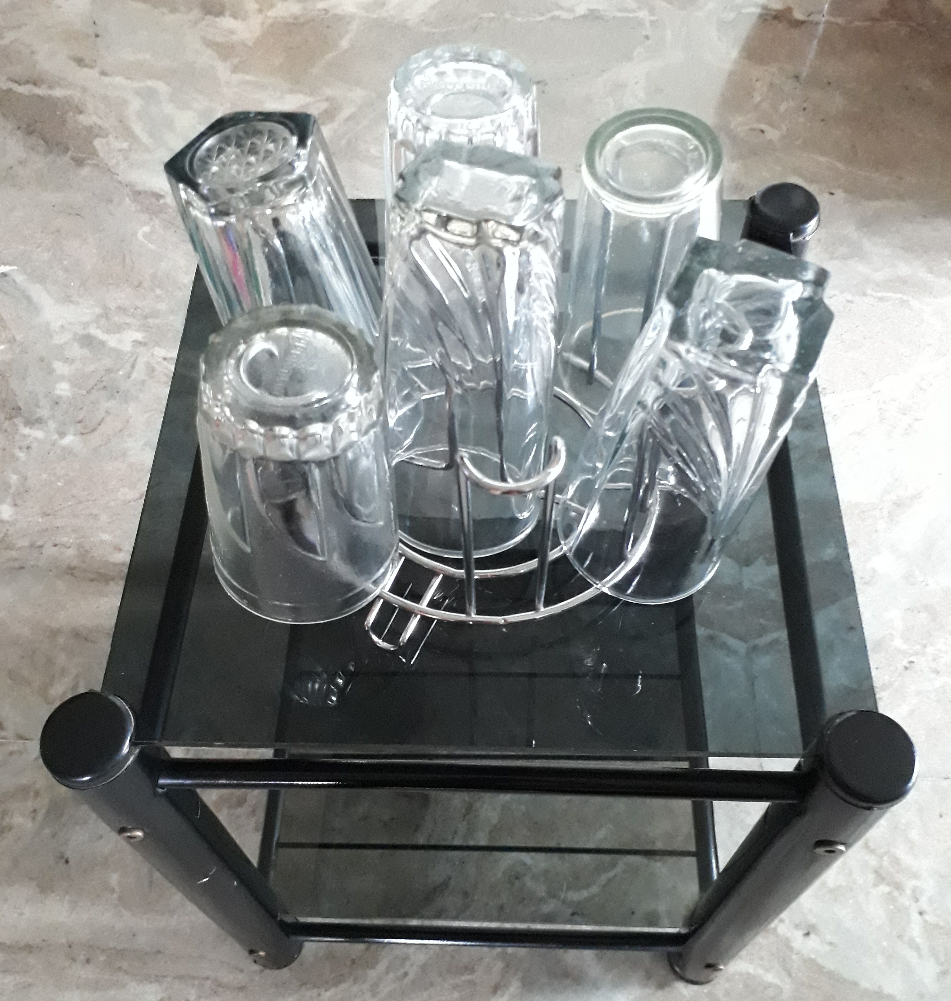 wiretail Glass Holder for Kitchen/Dining Table(Only Stand ) Pack Of 1 Stainless Steel Glass Holder-picture-10