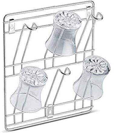 Stainless Steel Wall Mounting Glass Stand/Water Glass Holder for Kitchen / 6 Glass Storage Wall Hanging Glass Stand, Chrome Plated (10 X 10 X 6 inch) Stainless Steel Glass Holder