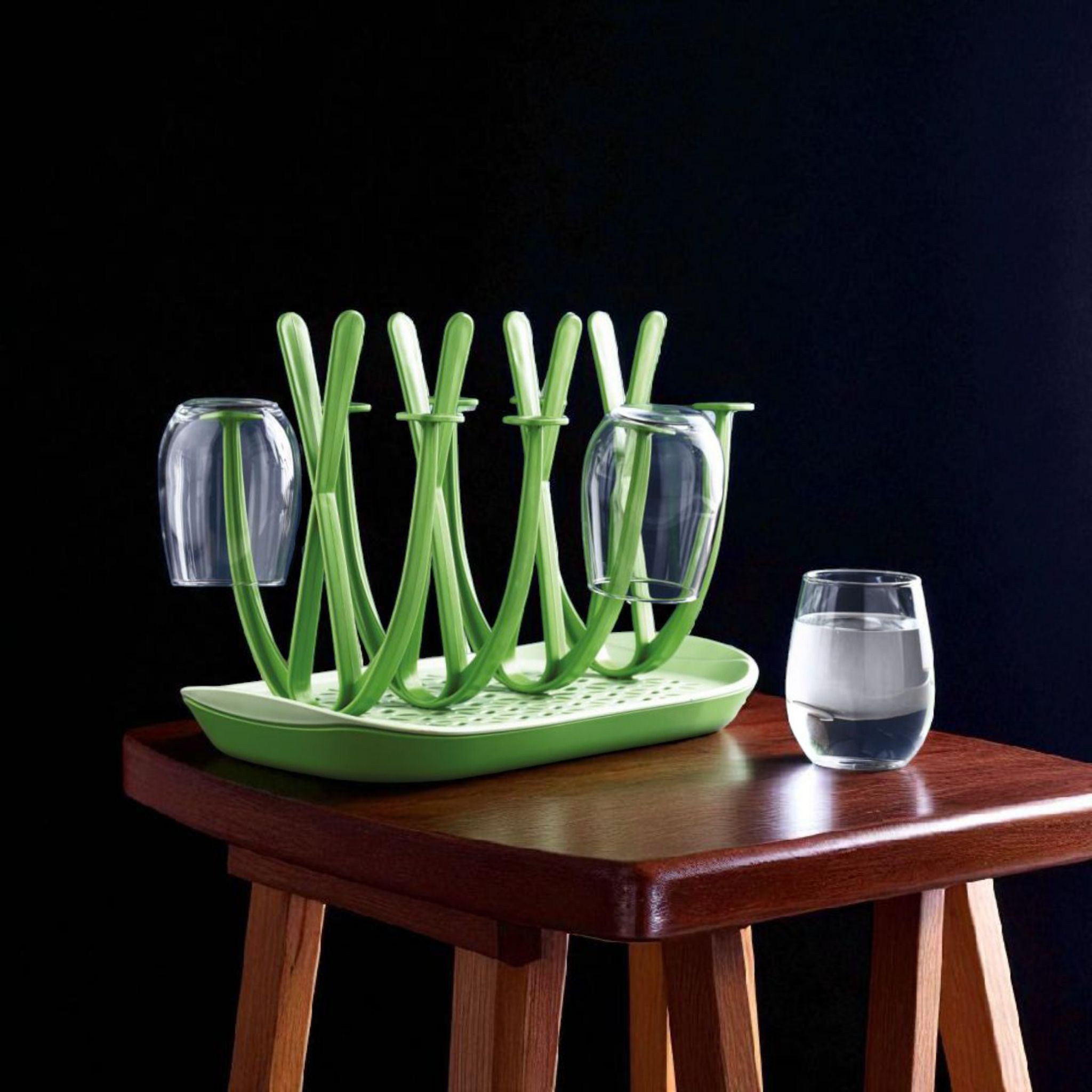 Flora Multipurpose Bottle & Cup Holder Stand – Durable Kitchen Organizer Plastic Utility Rack-image-21