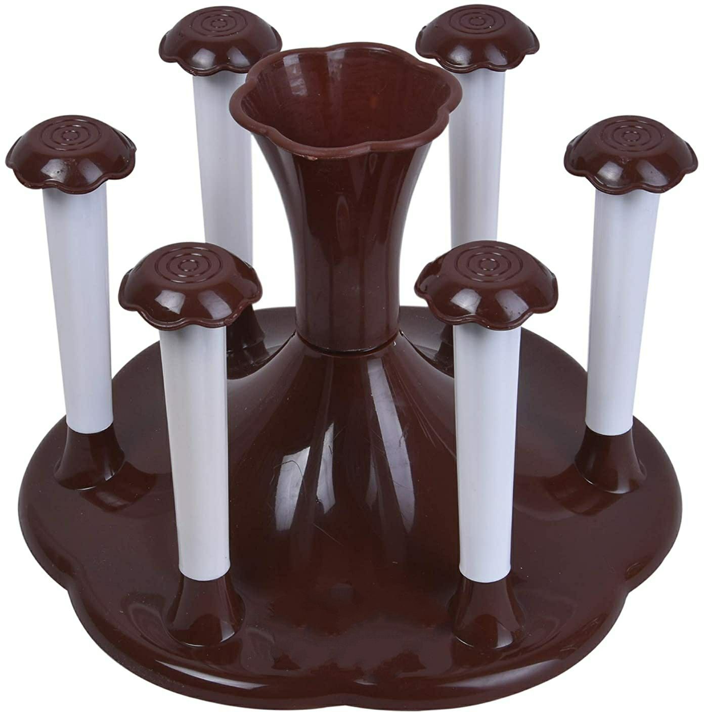 Glass and Spoon Organiser for Glasses and Cutlery Glass Stand Plastic Glass Holder-image-1
