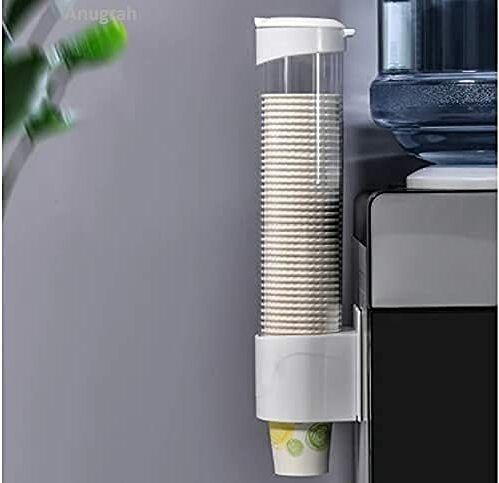 Paper Cup Dispenser Holder Wall Mounted Plastic Drinking Water Cup Dispenser)) Plastic Glass Holder