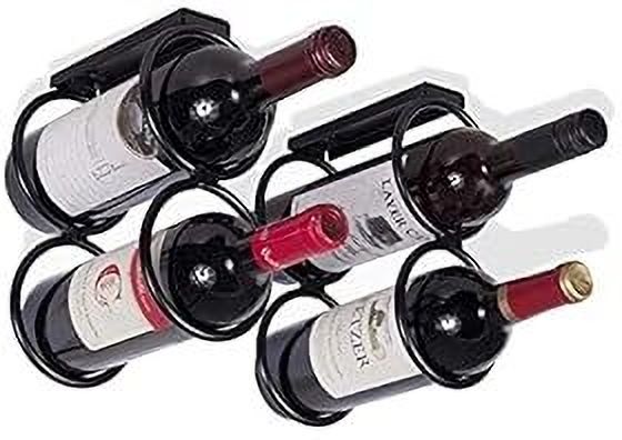 indian decor 77A77 Under Cabinet Durable Iron Vertical Wine Storage Rack for Liquor Bottles Iron Glass Holder-picture-32