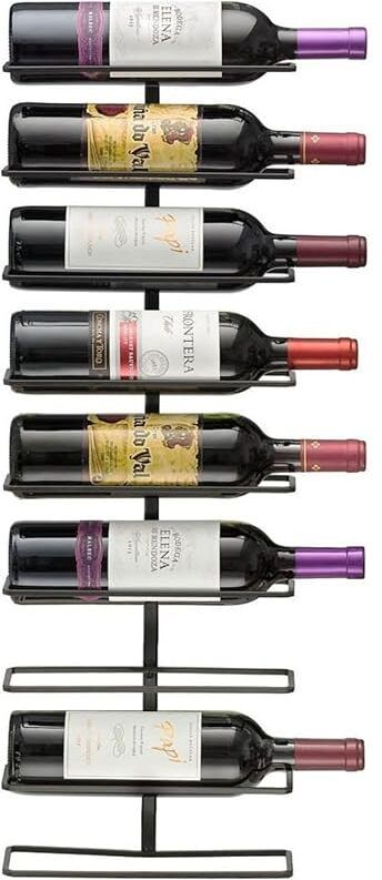 Bottle Wall Mount Rack for Home/Kitchen/Dining Room/Wine Cellar Iron Glass Holder-image-10