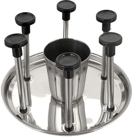 Super Silver Glass Organizer Stainless Steel Glass Holder-image-37