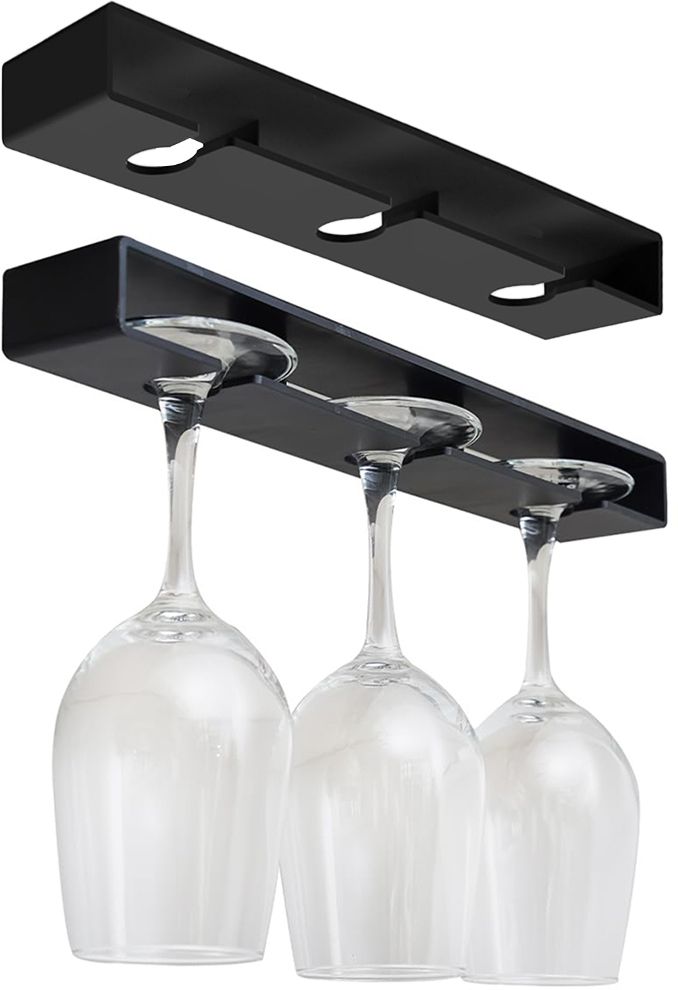 supvox Hanging Wine Glass Storage Rack Plastic Stemware Holder-picture-33