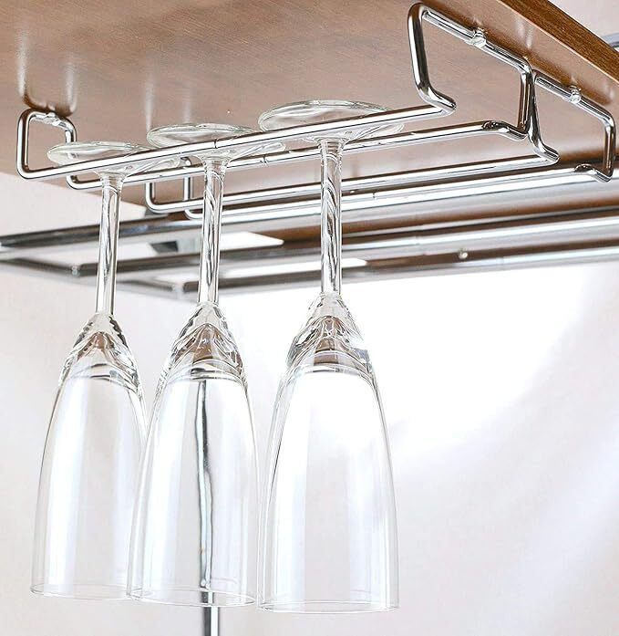 indian decor 43025 Pack of 2 - Single Rail Wine Iron Glass Holder-picture-32
