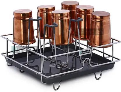 Glass Holder With Tray, Mug Holder, Cup Holder, Glass Drainer, Glass Organizer Stainless Steel, Plastic Glass Holder-image-39