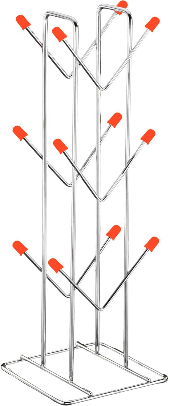 Stainless Steel Cup Stand / Cup Holder for Everyday Kitchen Use (Pack of 1) Stainless Steel Glass Holder