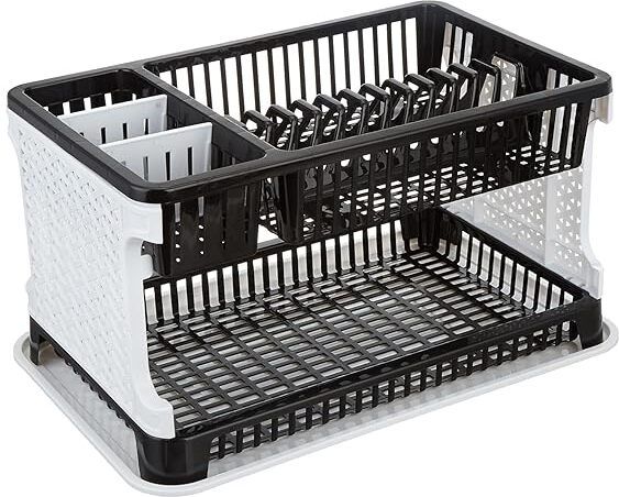 Utensils Stand Plastic Dish Drainer, Glass Holder, Tray Dividers, Utility Rack-image-43