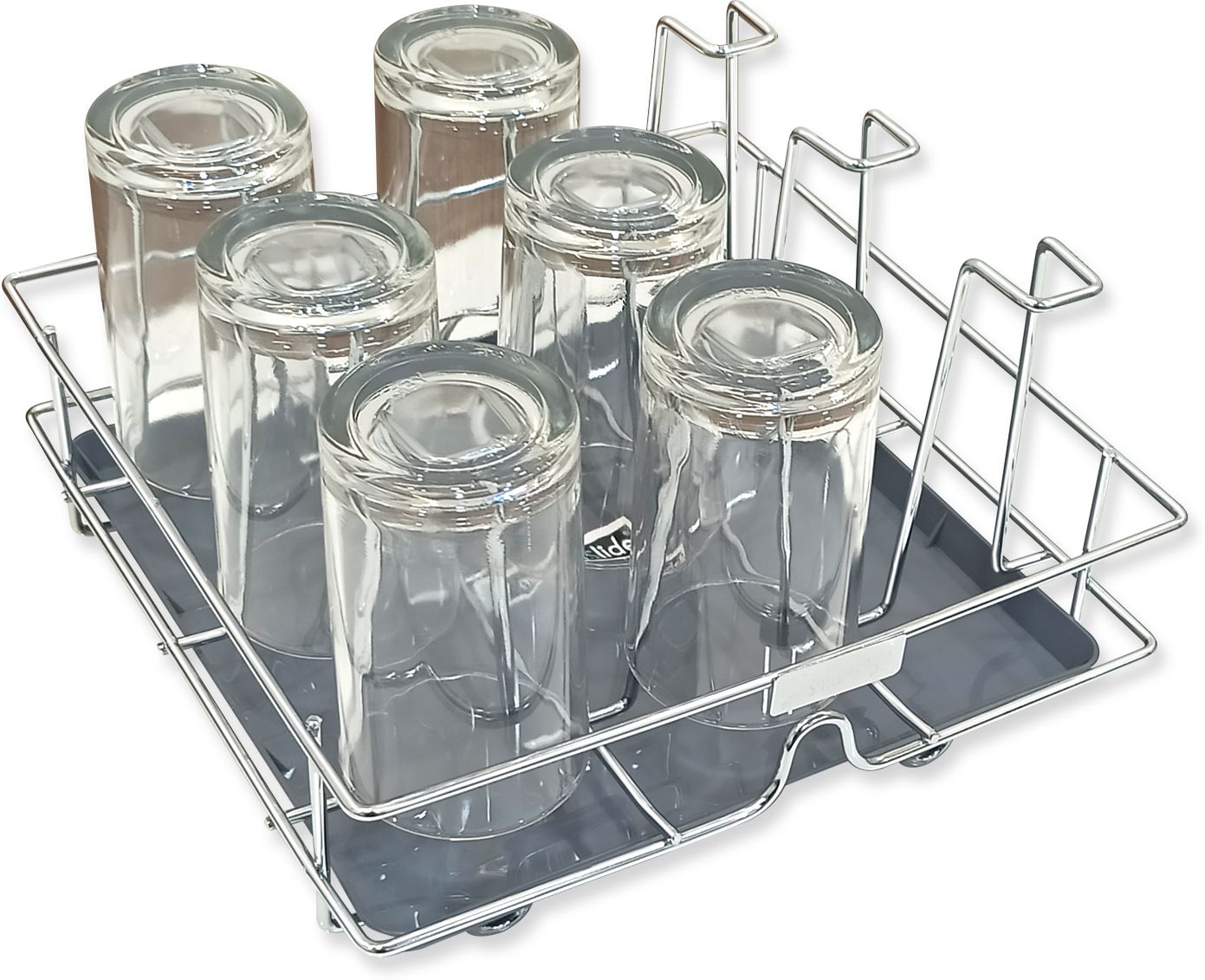 smartslide Glass Stand with Detachable Drain Tray Mug Holder Glass Organizer Glass Dryer Stainless Steel Glass Holder-picture-16