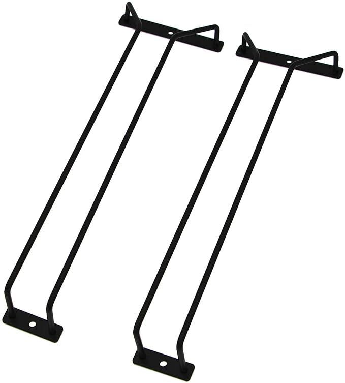indian decor 410101 14-Inch Black Wine Glass Rack, Under Cabinet Wine Glass Holder Iron Glass Holder-picture-34