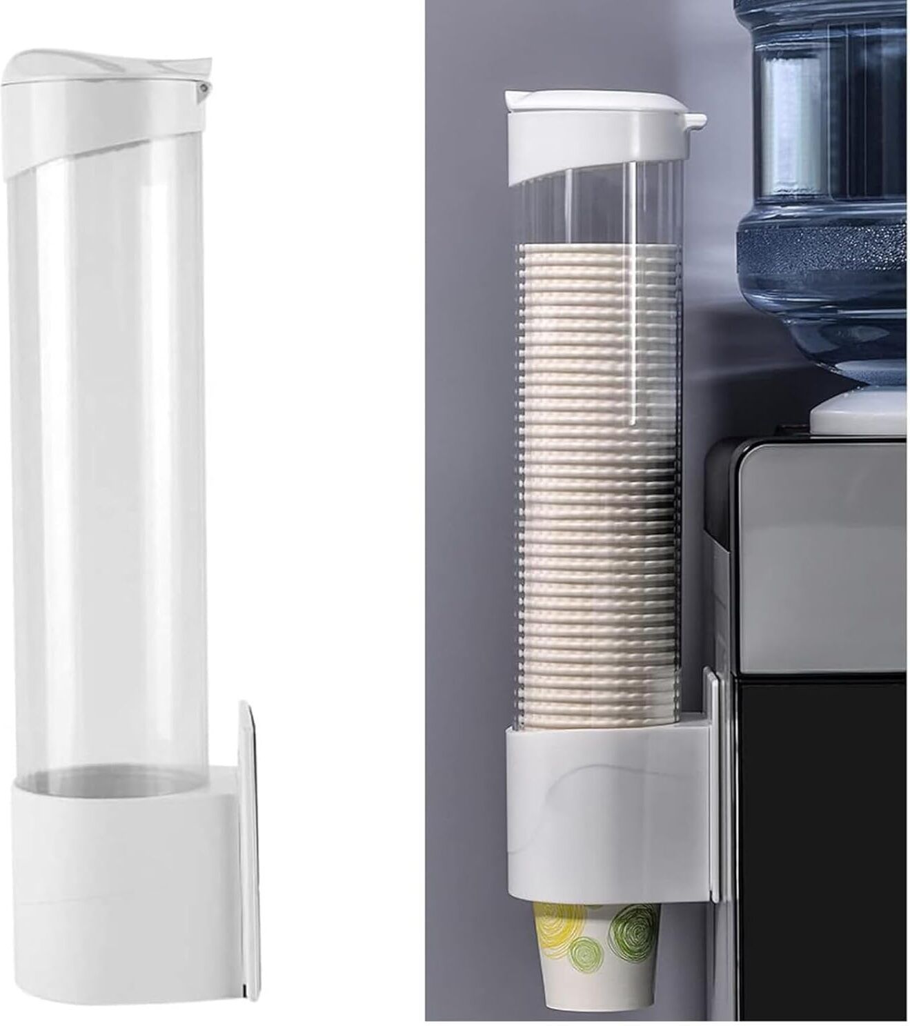 Self-Adhesive Paper Cup Pull Type Dispenser Plastic Glass Holder-image-30