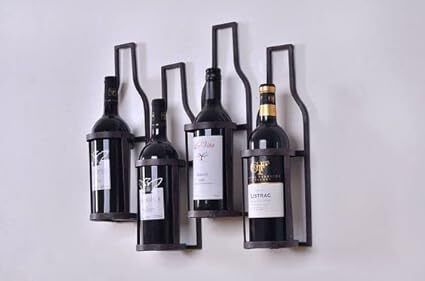 Wine 4 Rack Bottle Holder Metal Wall Mounted Wine Rack Display Bottle Holder Iron Glass Holder, Wine Rack, Iron Holder, Dish Drainer, Utility Rack-image-38