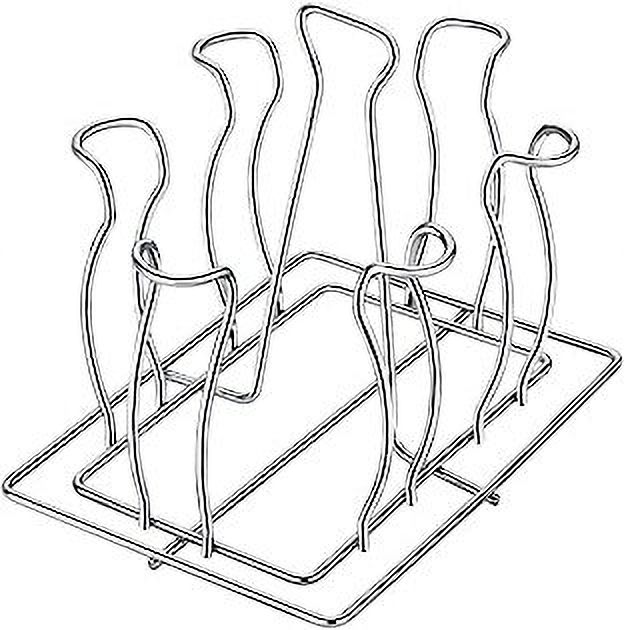bbd kitchen shop Stainless Steel Square Shape Glass Stand for 6 Glass Stainless Steel Glass Holder-picture-9