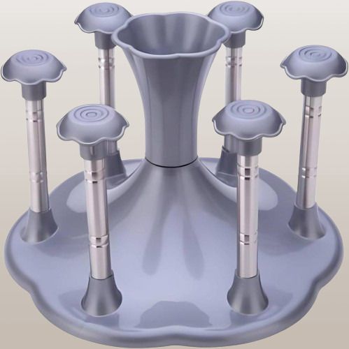 dhyanam Stylish Glass Stand and Cutlery Glass Stand Made Virgin Plastic [ Grey] Plastic Glass Holder-picture-10