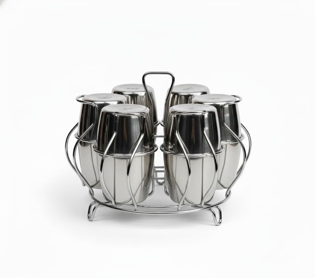 auram Wall Mounted Tumbler Stand Rustproof Durable Stainless Steel Glass Holder-picture-32