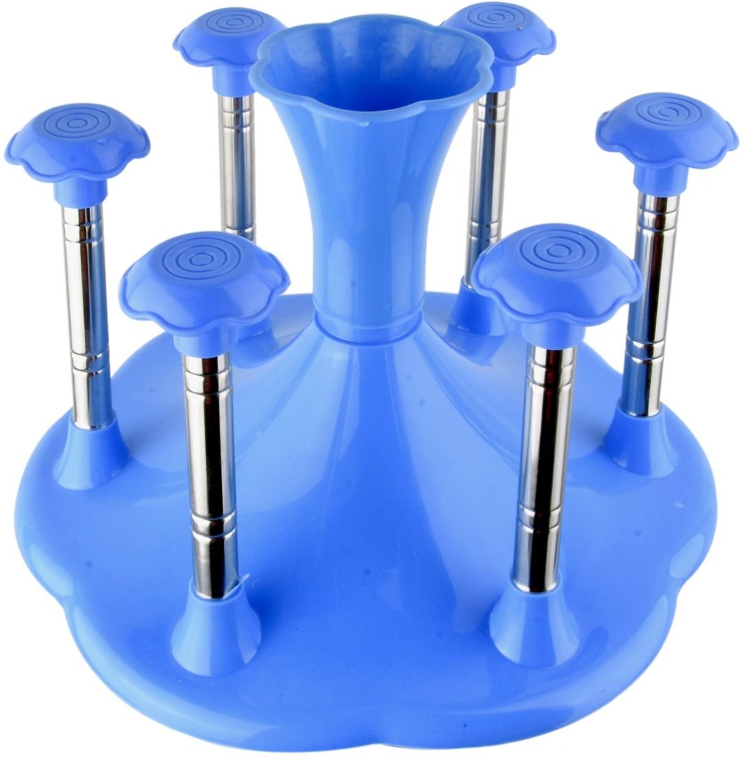 6 Glasses Steel Stand for Kitchen, Home Decor Glass Stand for Dining Table Plastic Glass Holder-image-38