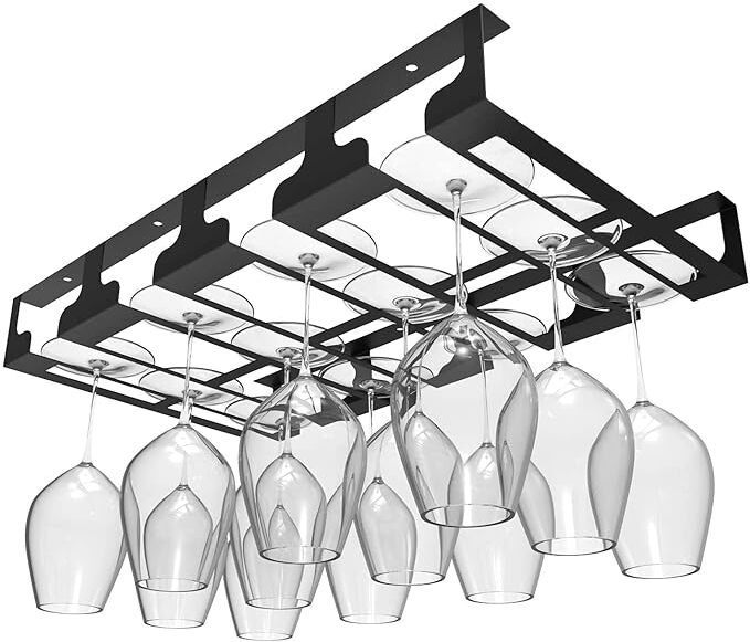 38026 Wine Glass Rack,Under Cabinet Stemware Wine Glass Holder Iron Glass Holder-image-27