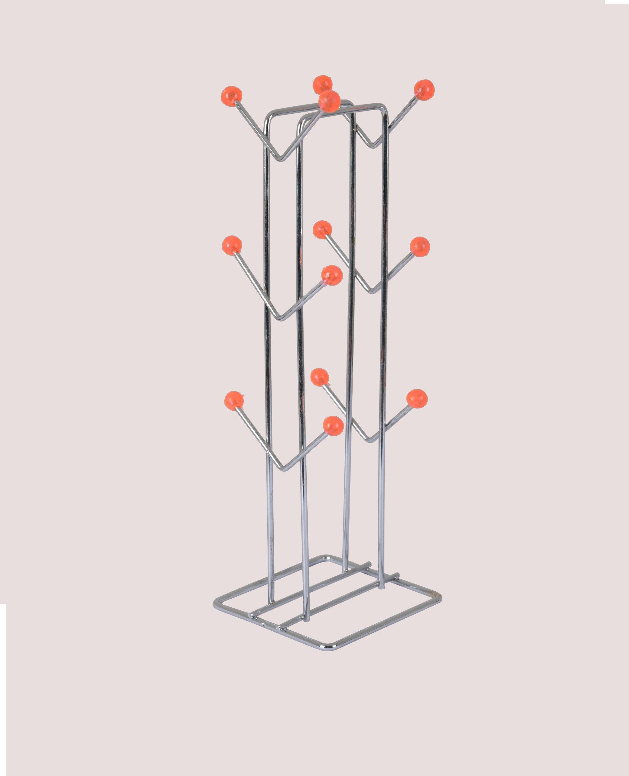 Stainless Steel Home & Kitchen _ Dining Table Cup Stand Kitchen Rack ( V Shape ) Stainless Steel Glass Holder